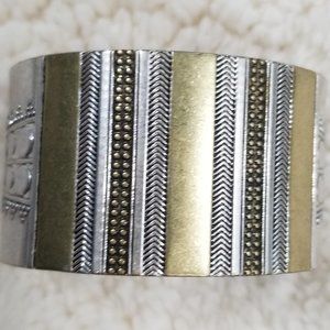 Lucky Brand Silver & Gold Tone Cuff